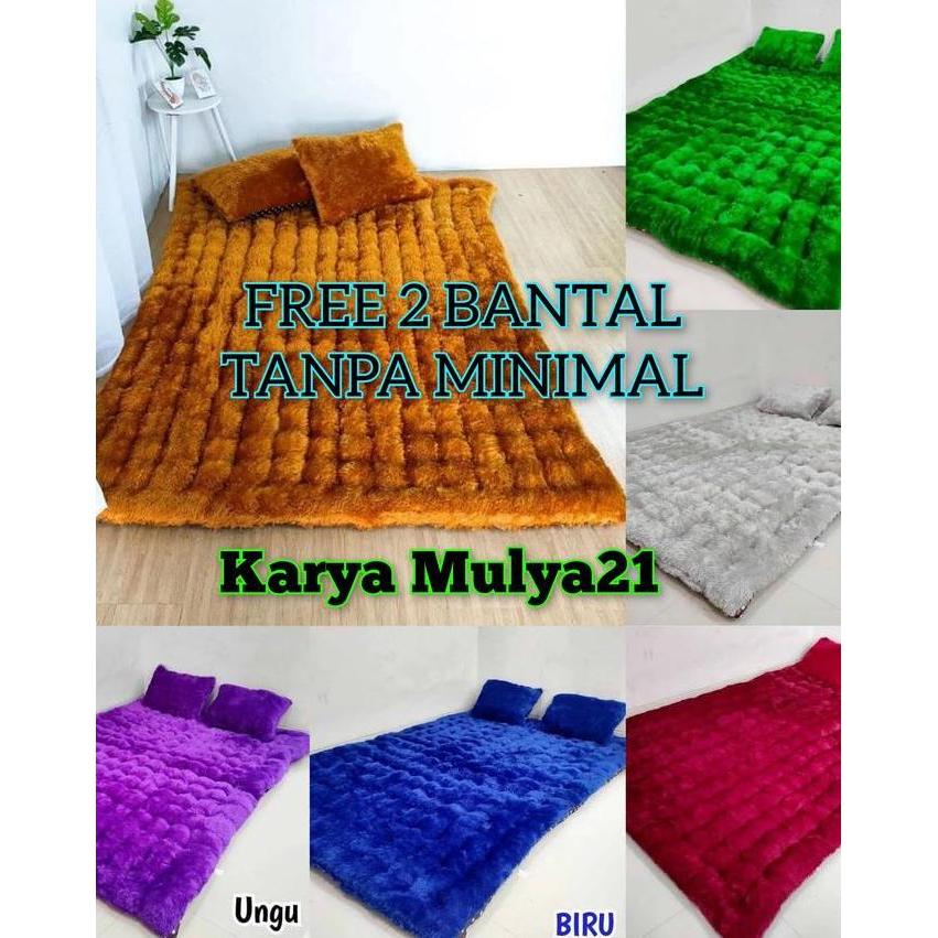 6NAMBANGANOFFICE - KASUR BULU MULYA RASFUR GENDER 130X160 CM DENGAN ISIAN DASHWOLL GRADE A DAN 2 BAN