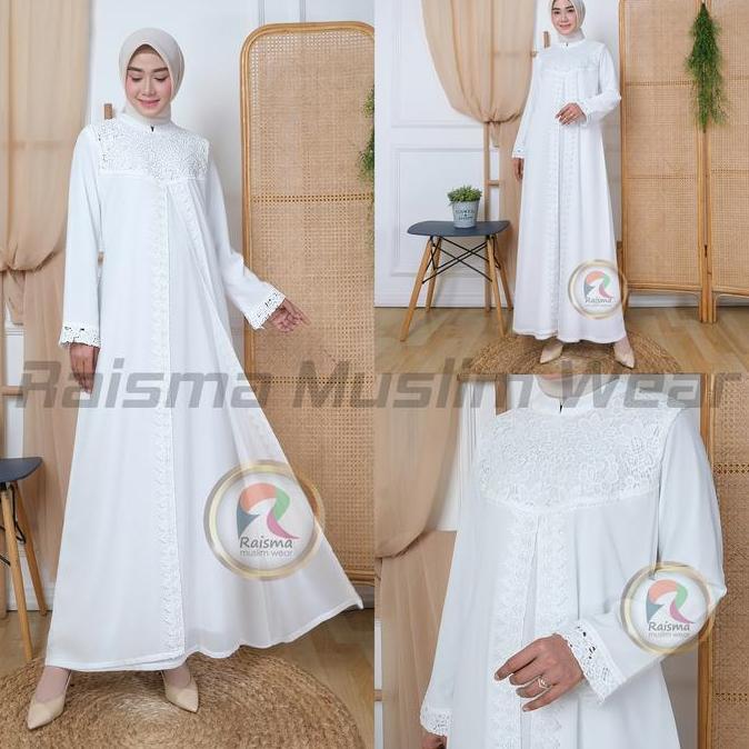 MIXX ABAYA PUTIH BUKA PINTU CERUTI BROKEN WHITE ATW PUTIH TULANG 00130