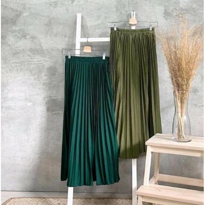 ROK PLISKET JUMBO fit to XXL rok korean style vintage Panjang