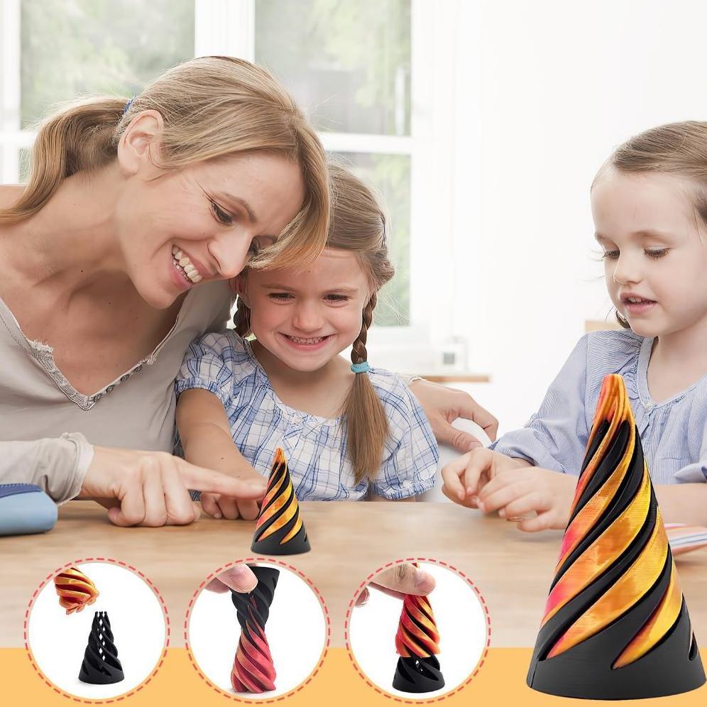 VALUE PACK Fidget Spiral Pyramid Viral 3d/Pyramid Rotary Fidget Viral Toy/Spiral Fidget Toy Impossib