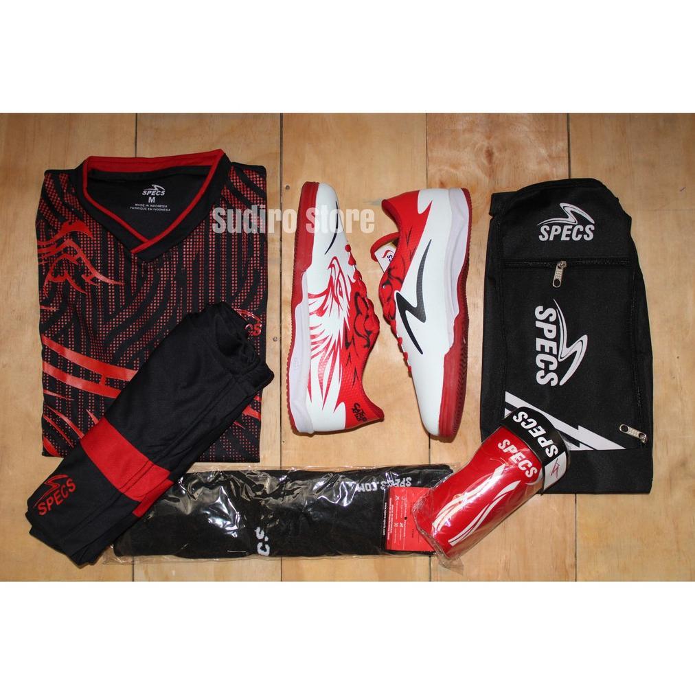 big promo sepatu futsal specs accelerator lightspeed 3 in terbaru, paket komplit sepatu futsal specs
