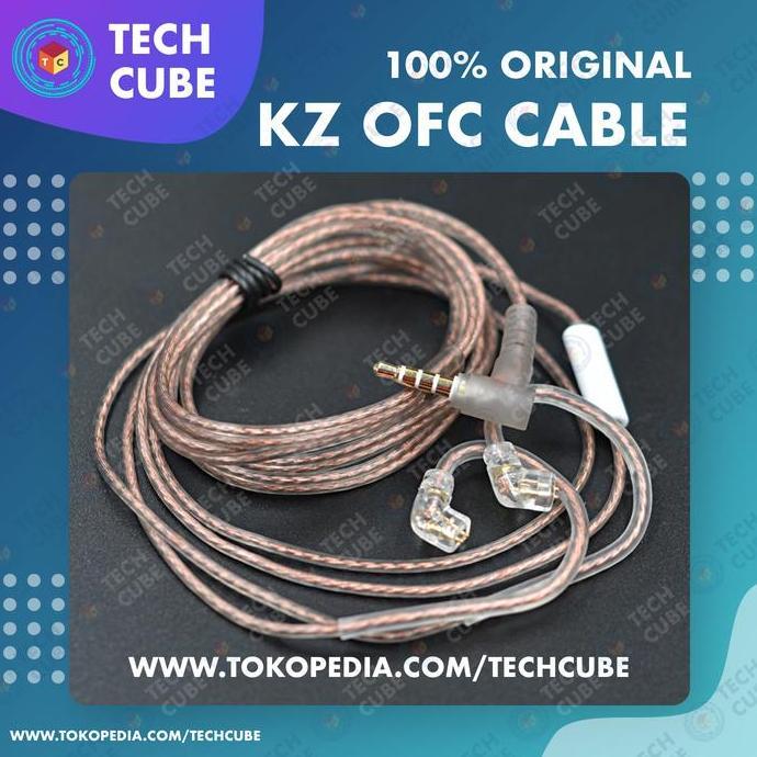 KZ Kabel Cable OFC Flat with Mic Upgrade KZ Type B dan C ZEX ZSN PRO X
