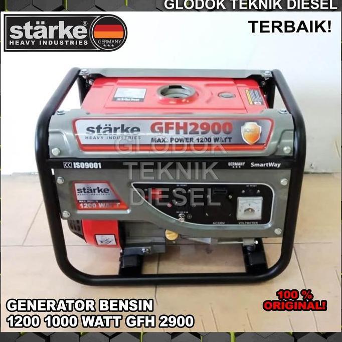 Starke Genset Bensin 1200 1000 Watt Generator Tembaga Gfh2900 Gfh 2900