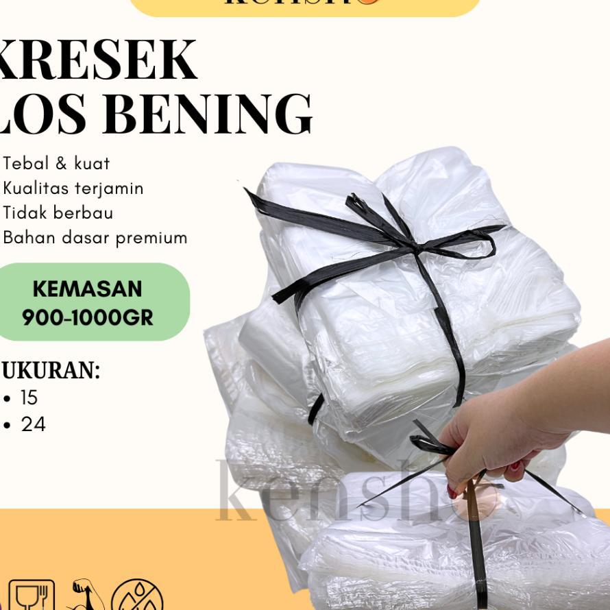 Kantong Plastik Kresek Hd Los Putih Bening 15 24 1 Ikat / Kantong Plastik Kiloan / Kantong Kresek Ik
