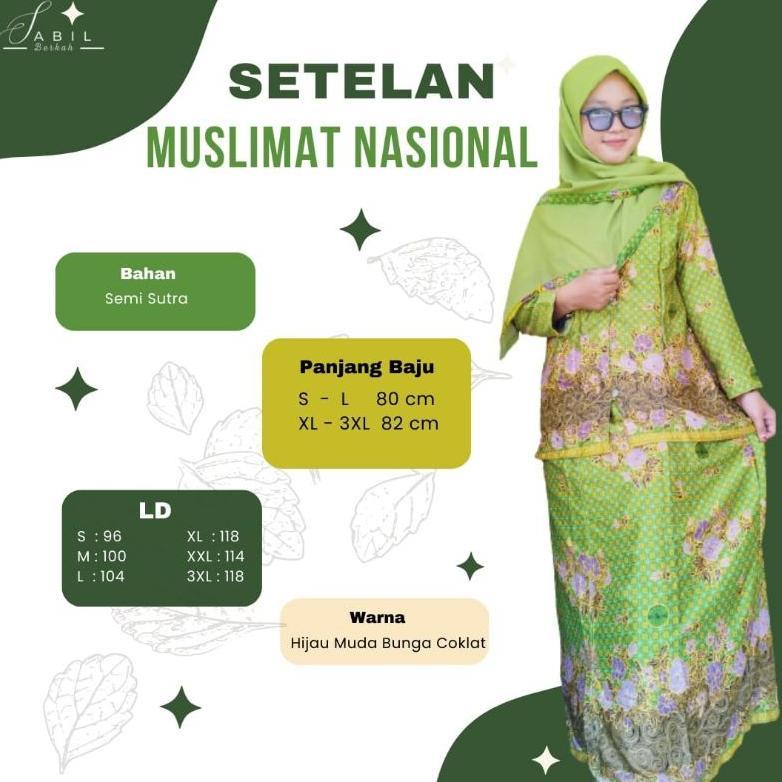 Value Pack Setelan Muslimat Nu Baju Muslimat Bahan Semi Sutera Seragam Muslimat