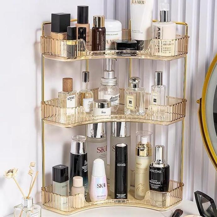 Rak penyimpanan kosmetik penyimpanan barang penyimpanan desktop kamar tidur dapur