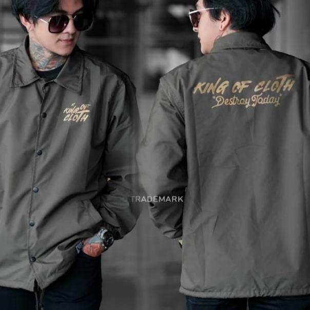 Jaket Windbreaker Indigo King Of Cloth - Coach Parasit Japan Simple Pria Wanita Casual Sporty Riding