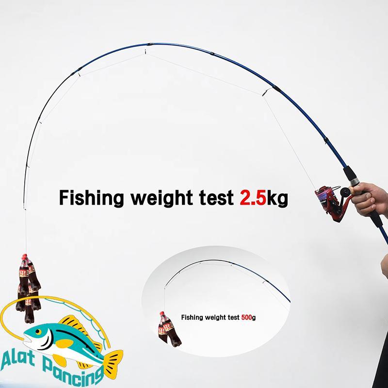 Joran Pancing Casting, Joran Serat Karbon Ultralight 1,2-2,1M, Gagang Eva 3/4 Bagian, Joran Pancing 