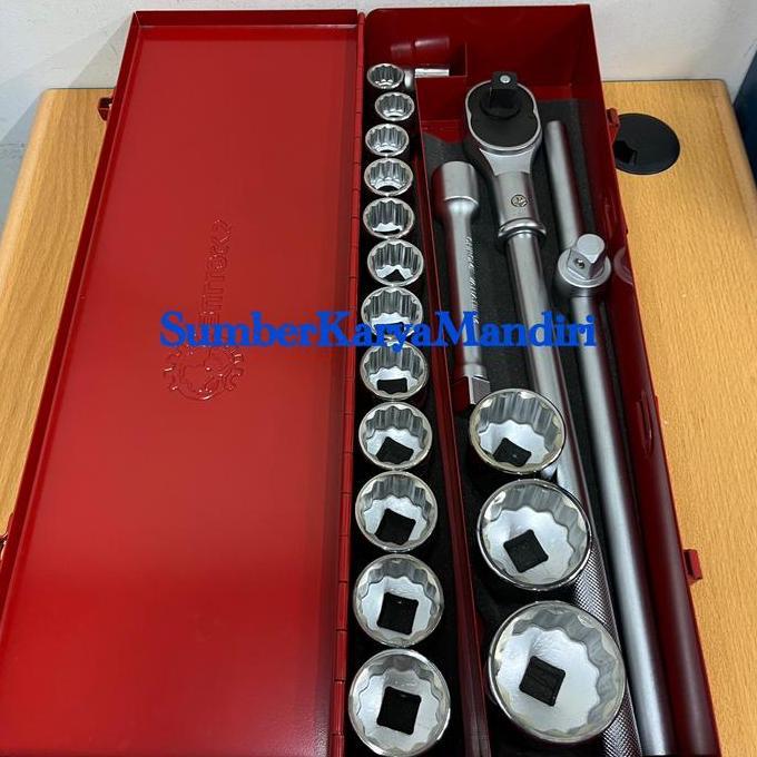 Ready Kunci Socket Set Inch Bullocks 3/4" DR 12PT 1-3/16" - 2" (19Pcs)