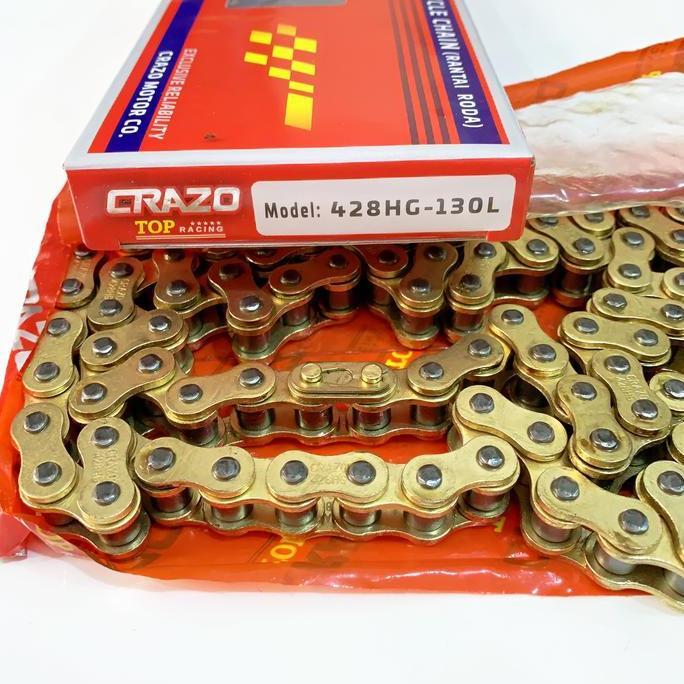 RANTAI GOLD EMAS 428H-130L VIXION/XABRE/NINJA 150/CB150R/TIGER/MEGA PRO NEW Motor Motorcycle