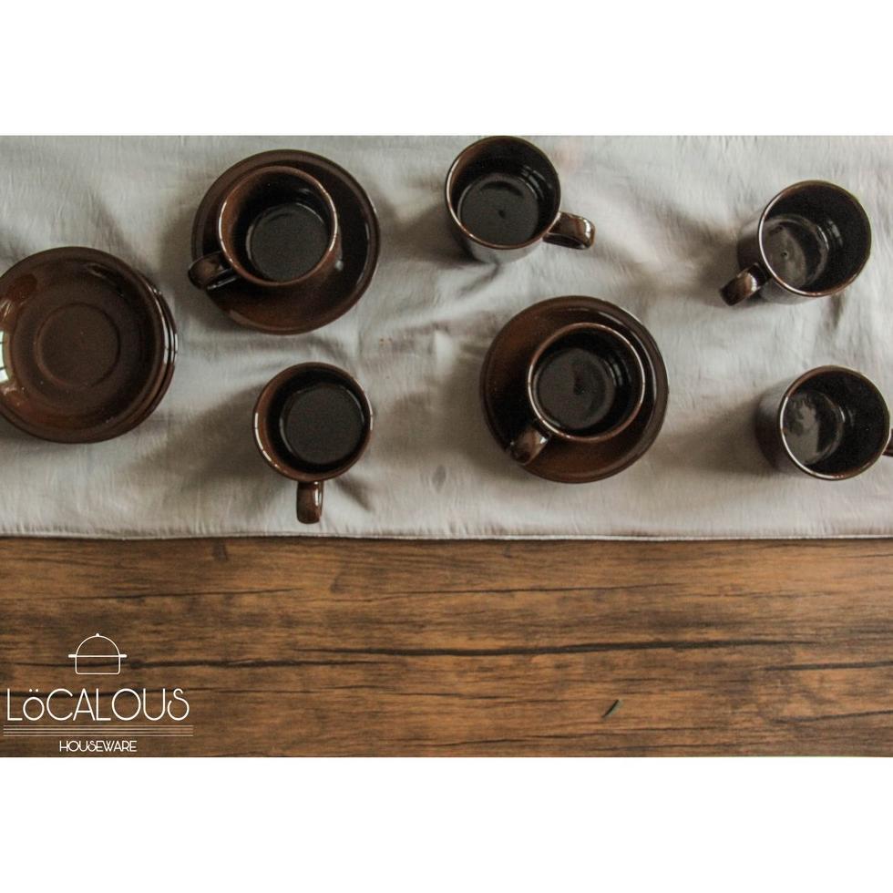 Tea Set Color (Nikura) / Cangkir Set Nikura Teh Kopi Coklat