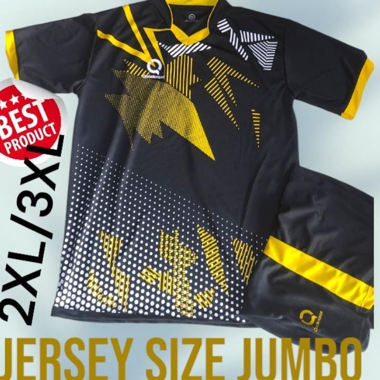 Baju Setelan Jersey Bola Kaos Futsal Volly Badminton Size Jumbo