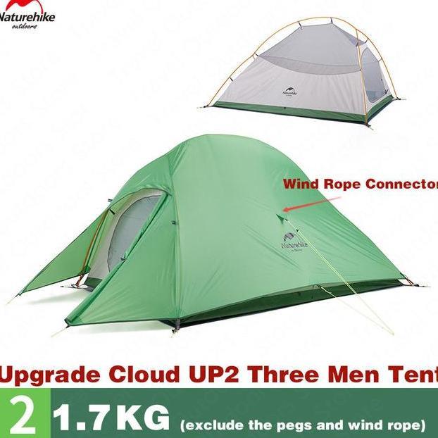 Tenda naturehike NH17T001-T cloud up 2 tent 210 T ultralight + mat