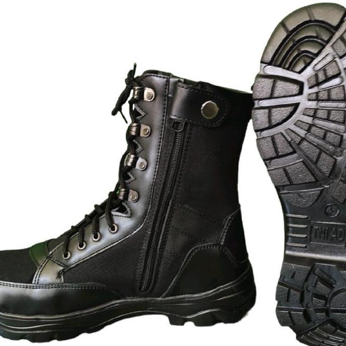 Sepatu PDL Weba POLRI POLISI TNI SECURITY SATPAM Jatah Berkualitas Karet Boots Sol TNI AD Bahan Kuli