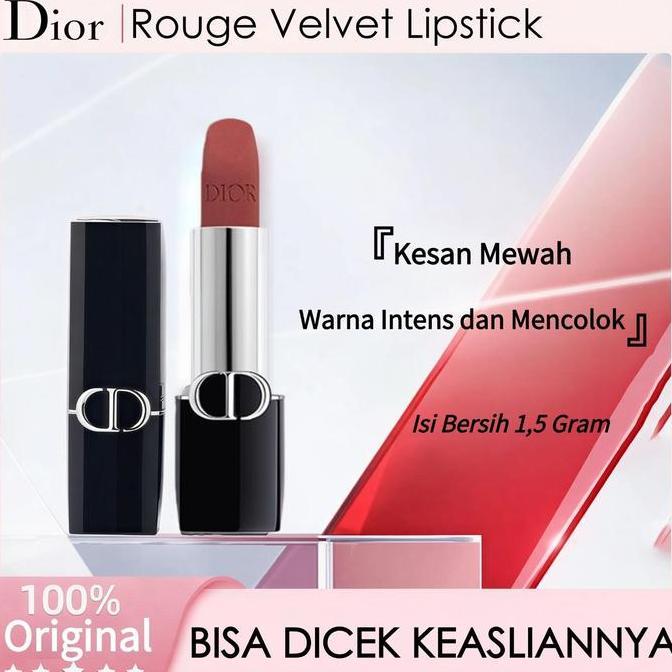 Dior Rouge Couture Lipstick 1.5g Matte / Lipstik Velvet Matte Wanita Tahan Lama Anti Air Tahan Luntu