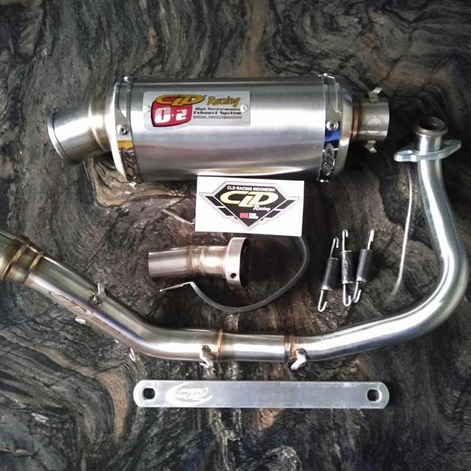 Knalpot CLD Racing New Vario 125/150 type C2 Oval Doff pipa atas
