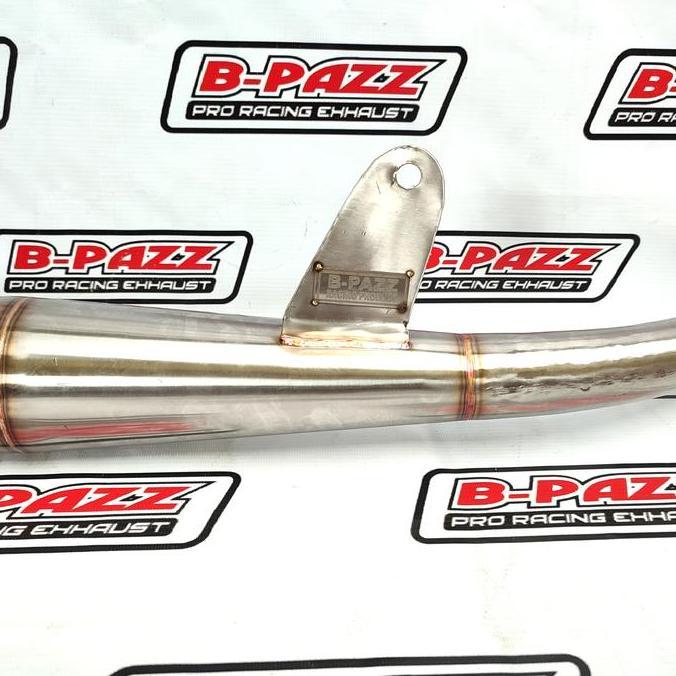 Knalpot B-PAZZ L2 / L2G Super Standar Racing Full Stainless / Galvanis Poles Vernis