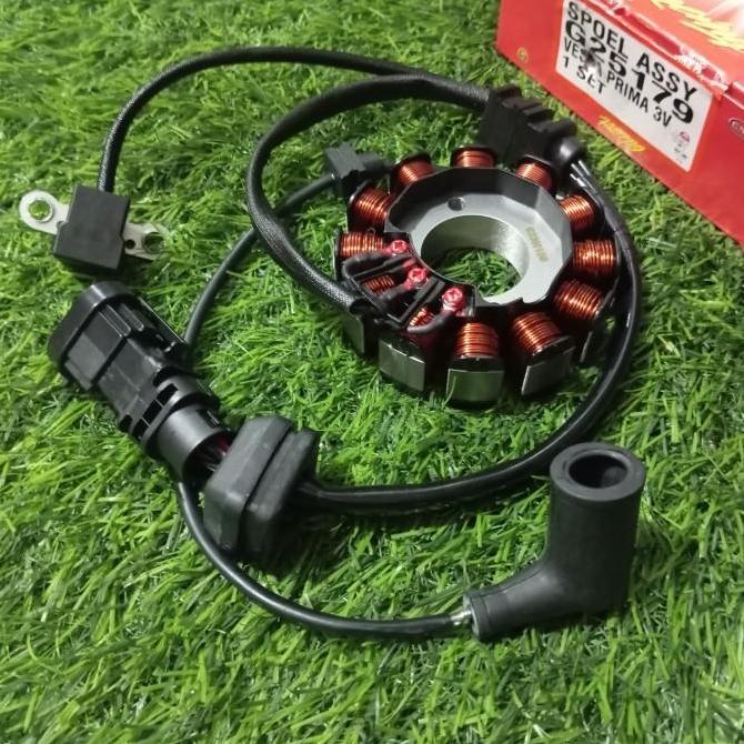 PREMIUM SPOOL ASSY SPUL STATOR VESPA MATIC SPRINT PRIMAVERA 3V GNT