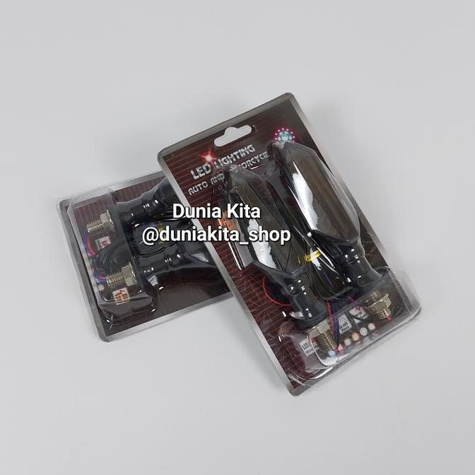 Lampu Sein Motor LED DRL Flowing Running