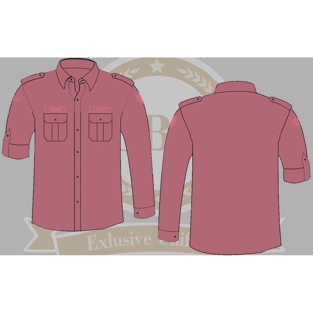 Kemeja custome mauve lilis