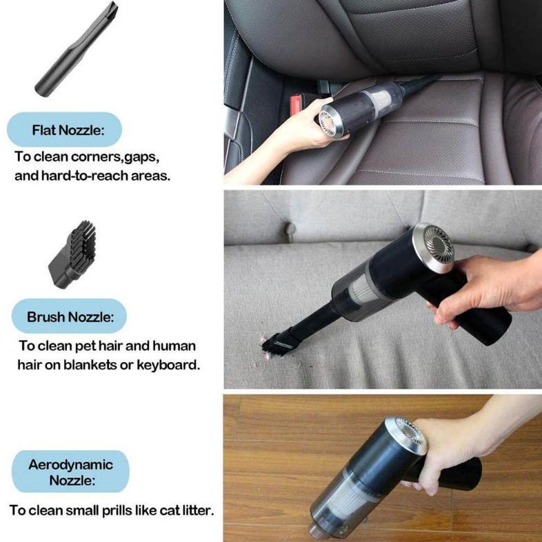 New Wireless Car Vacuum Cleaner Portable Vacum Vakum Penyedot Debu Mini Mobil Vacuum Kuat Cleaner Mi