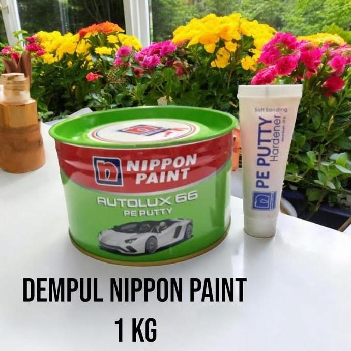 amoeemir- Dempul Mobil Besi Nippon paint nipsea autolux 66 PE putty 1kg, dempul autolux 66 PE putty 