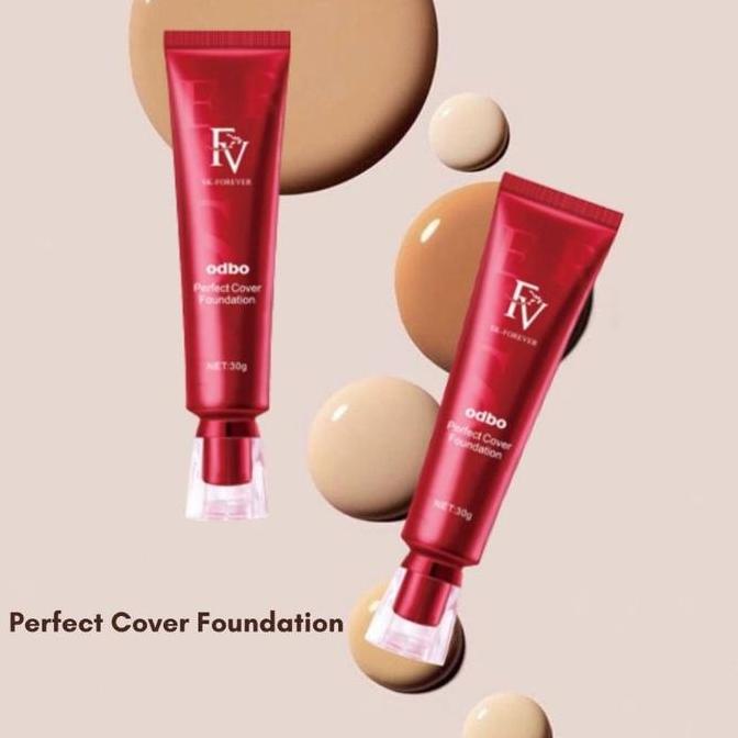 Facegirls- Qiansoto X Odbo Fv Cover Foundation 30G Terproof Foundation Perfect Magic Flawless And Lo