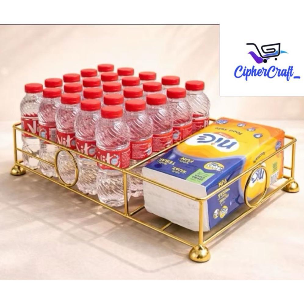 RAK BOTOL MINUMAN DAN TISSUE MINIMALIS AESTHETIC