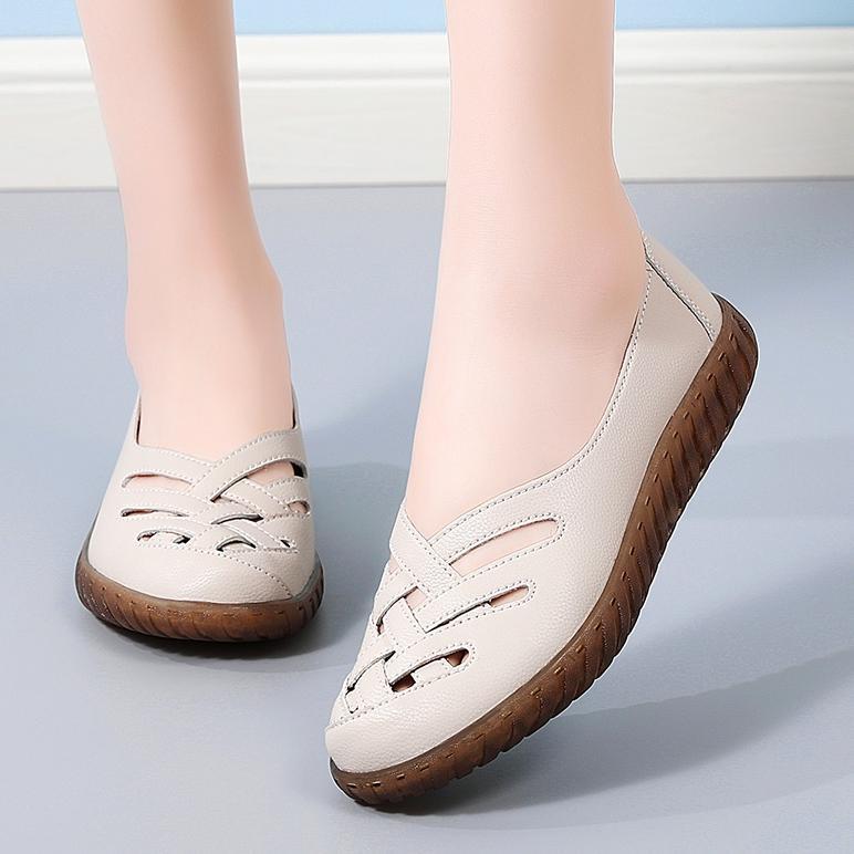 CUCI GUDANG Sepatu Wanita Sepatu Kulit Sepatu Kasual Flat Loafers