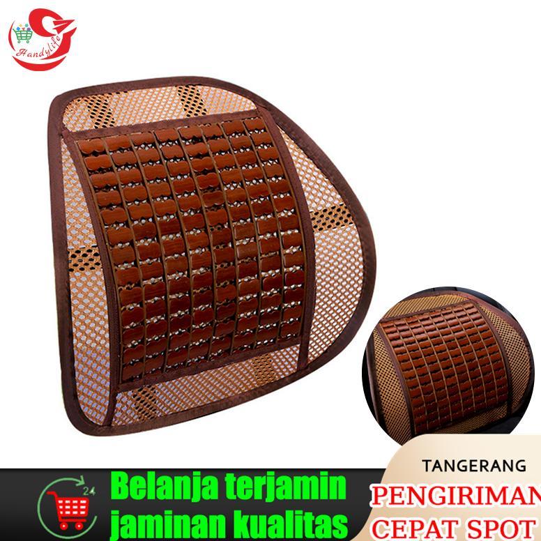 NEW Sandaran Punggung dan Alas Duduk Kursi Mobil /Alas Duduk Jok Mobil Bambu