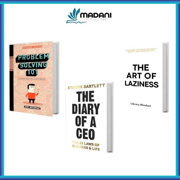 Ready Paket 3 buku Problem Solving 101 -The Diary of a CEO -The Art of Laziness (English/Indonesia)