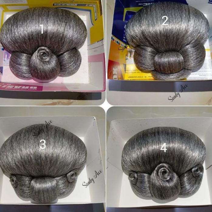 Konde/Sanggul Dewi Modern Putih Uban Formal