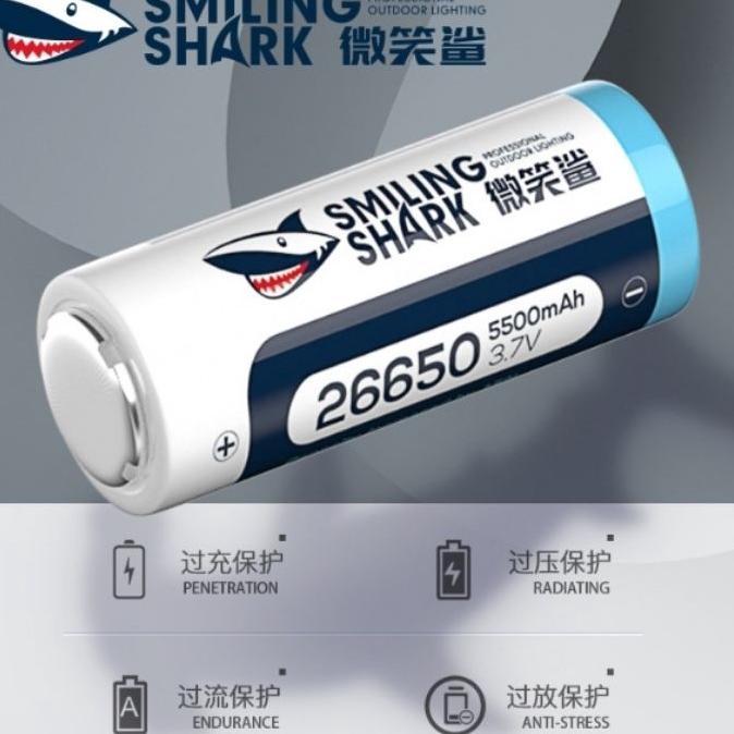 Smiling Shark Baterai Cast 26650 5000Mah  Original
