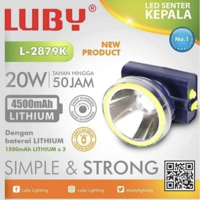 Senter Kepala Luby L-2879 Headlamp Luby 20 Watt