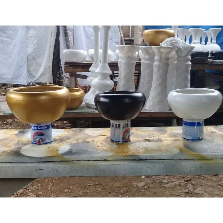 Sg Pot Cendol / Vas Bunga / Vas Anggrek / Pot Fiber /Pot Vas Bulat Bunga Anggrek Fiber Dekorasi