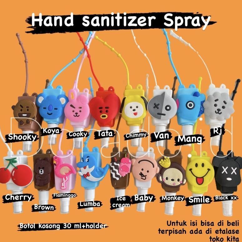 [SPRAY] Botol KOSONG holder spray karakter / gantungan botol spray 30ml