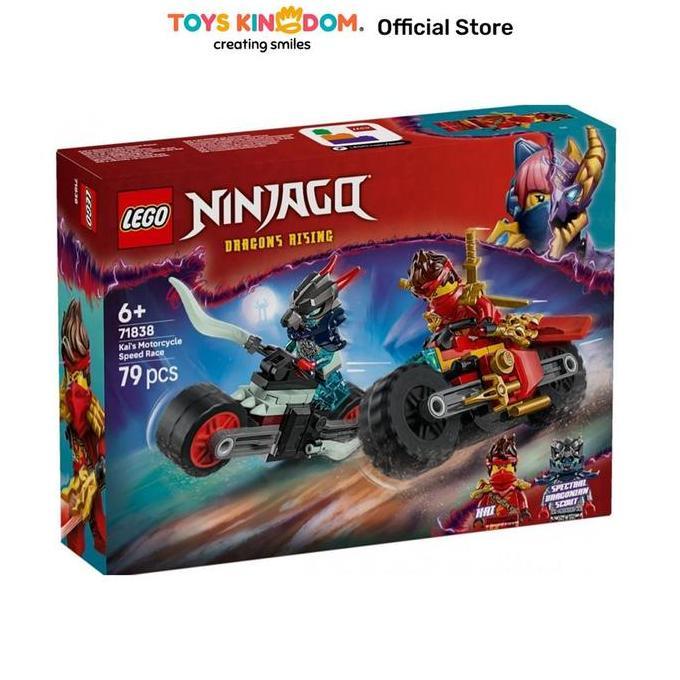Toys Kingdom LEGO Ninjago Kais Motorcycle Speed Race Set 79 pcs 71838 - Merah/Biru Kids Toy Toys Blo