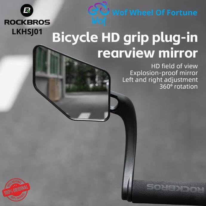 ROCKBROS LKHSJ01 Kaca Spion Ujung Stang End Bar Sepeda Anti Gores Tutup Stang Grip Kaca Spion 360 Ad