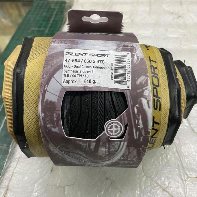 VeeTireCo ZILENT SPORT 650 x 47c 47-584 Tubeless Ready Synthesis Side Wall TLR 90 TPI FB 640 gr DCC 