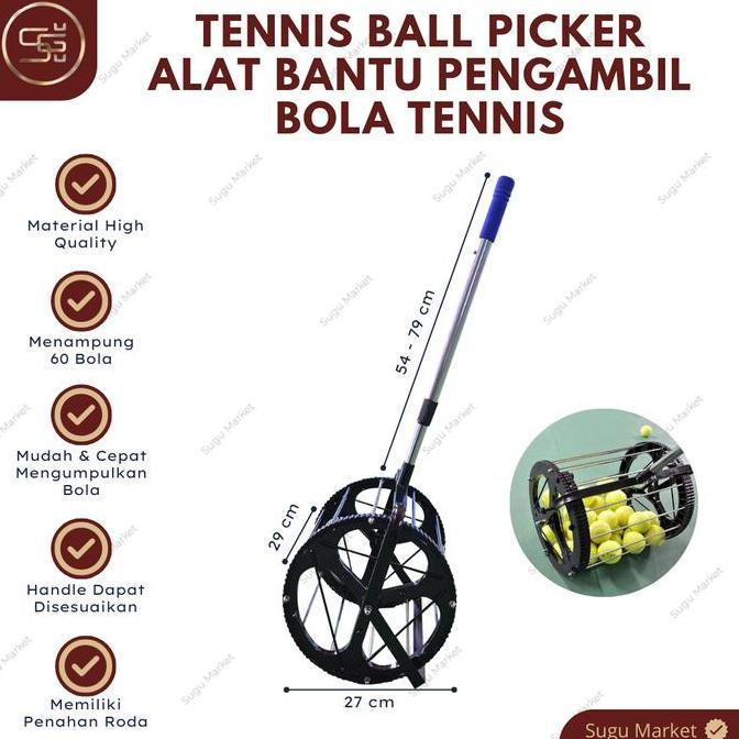 TENNIS BALL PICKER | ALAT PENGAMBIL BOLA TENNIS | TENNIS BALL COLECTOR