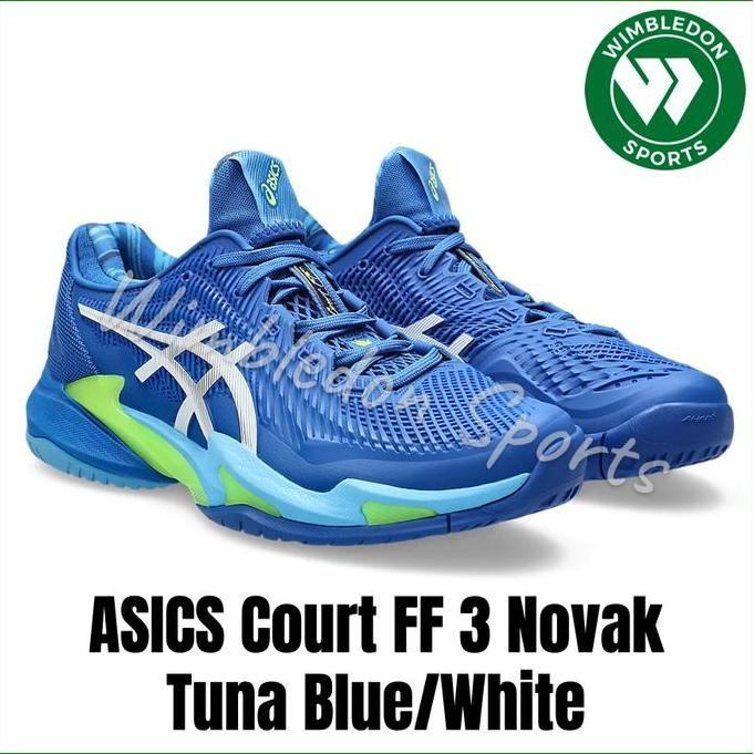 Sepatu ASICS COURT FF 3 NOVAK Tuna Blue / Sepatu Tenis Asics Court FF3