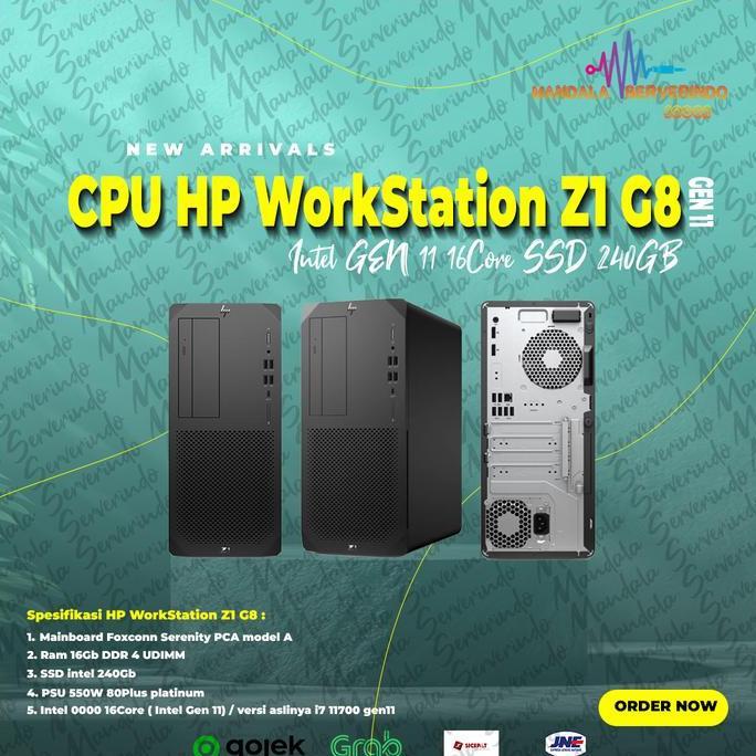 CPU HP WorkStation Z1 G8 EX Display Intel GEN 11 16Core Ram 16Gb SSD 240GB
