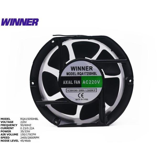 Oassi- Axial Fan Kipas Cooling Panel Oval 17 Cm Winner