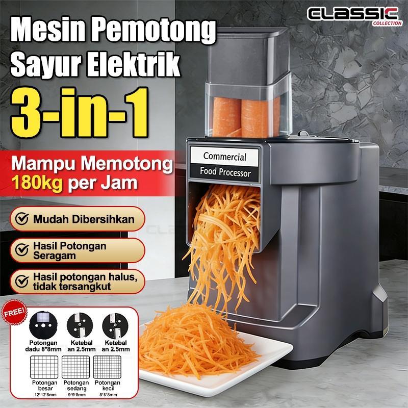 Mesin Potong Sayuran Multifungsi Listrik/Mesin Pemotong Dadu/Mesin Pemotong Kentang Wortel Dadu Alat