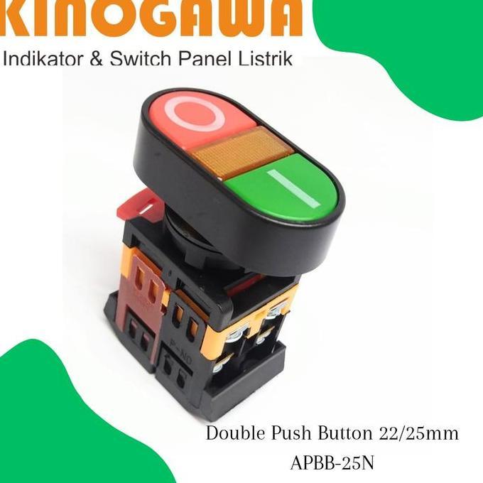 Kit- Push Button Double Head 22/25Mm - Apbb 25N (On-Off) Kinoga
