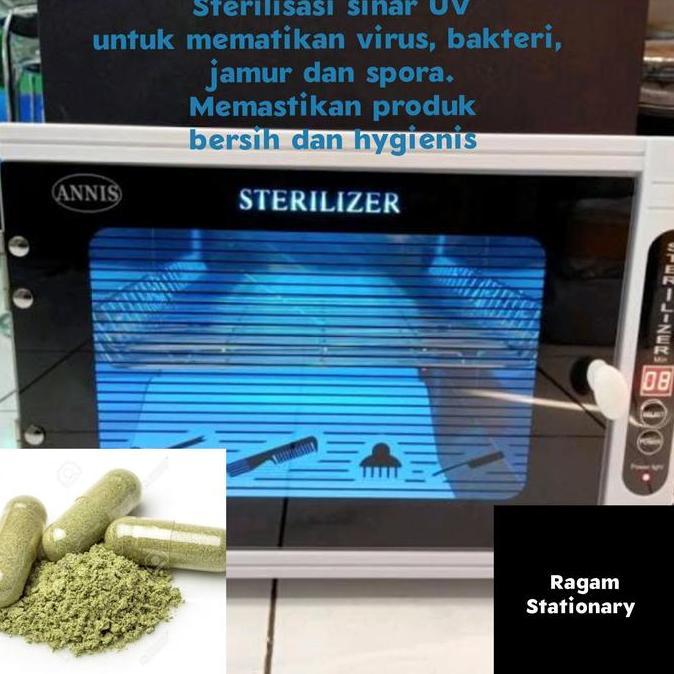 Fit- Kapsul Bubuk Jamur Lingzhi Herbal Jamu Obat Curah 100 Butir