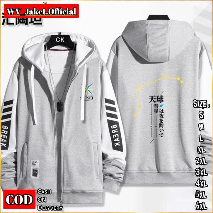 SALE Jacket Hoodie Zipper SUISEI Oversize Korean Style Ready Size S M L XL Jumbo 2XL 3XL 4XL 5XL 6XL