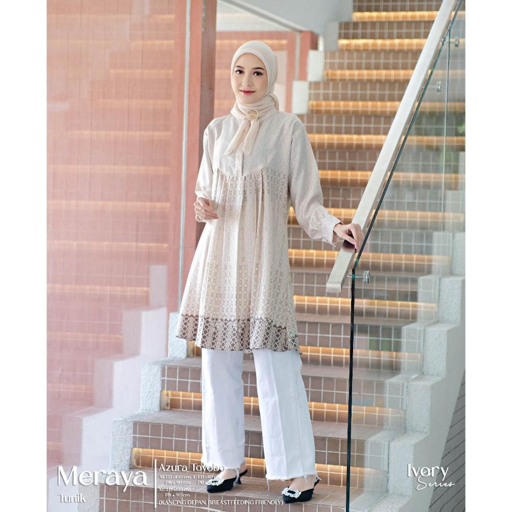 FAST DELIVERY SETULUS SIGNATURE MERAYA TUNIK ATASAN WANITA AZURA TOYOBO MOTIF BATIK