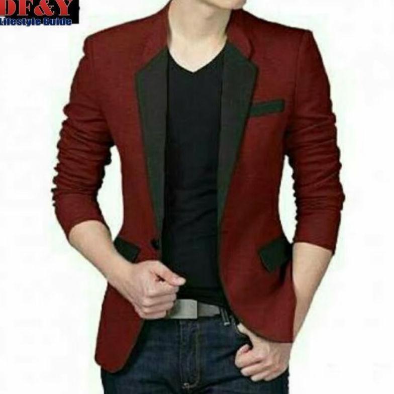 PROMO TERBARU Jas Blazer Pria Slim Fit Formal Non Formal / Jas Blazer Resmi Kerja Nikah Wisuda / Ata