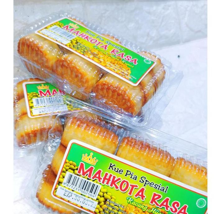 Pia Kacang Ijo Kupas Basah Awet Mahkota / Pia Mahkota Kacang Hijau / Pia Kacang Hijau / Kue Pia Kaca